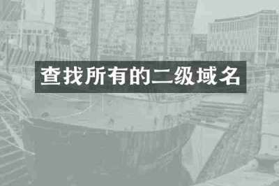 查找所有的二级域名