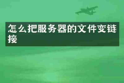 怎么把服务器的文件变链接
