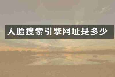 人脸搜索引擎网址是多少
