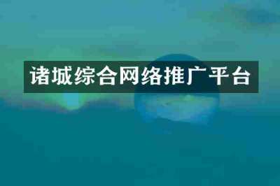 诸城综合网络推广平台