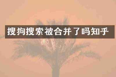 搜狗搜索被合并了吗知乎