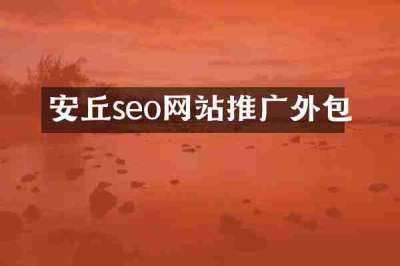 安丘seo网站推广外包