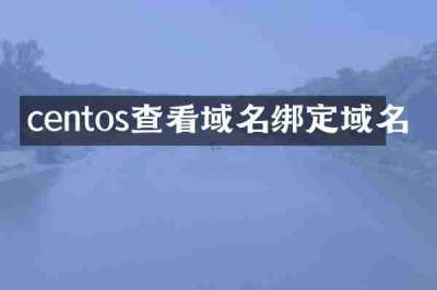 centos查看域名绑定域名