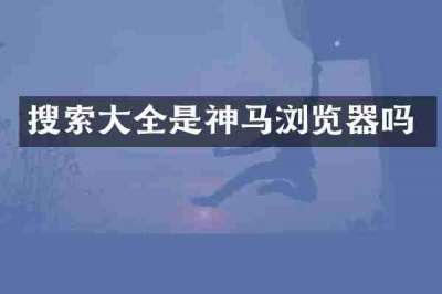 搜索大全是神马浏览器吗