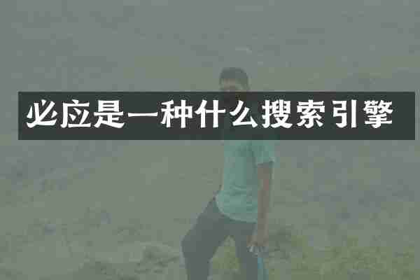 必应是一种什么搜索引擎