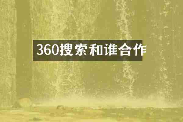 360搜索和谁合作