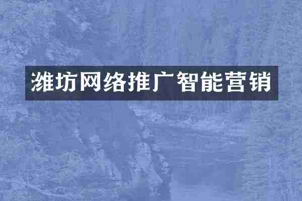 潍坊网络推广智能营销