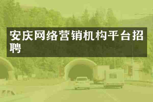安庆网络营销机构平台招聘
