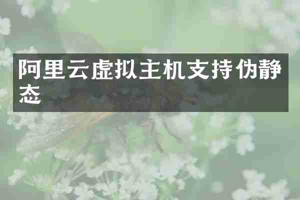阿里云虚拟主机支持伪静态