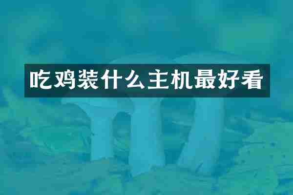 吃鸡装什么主机最好看