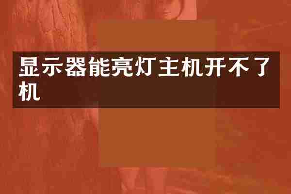 显示器能亮灯主机开不了机