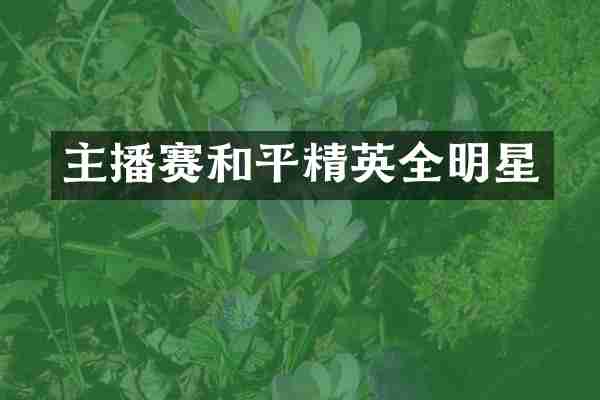 主播赛和平精英全明星