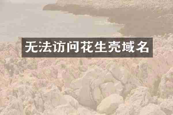 无法访问花生壳域名