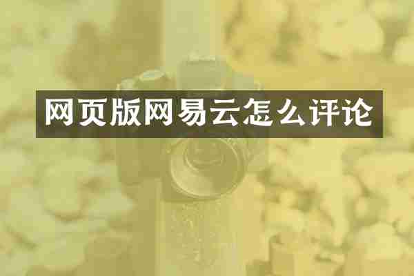 网页版网易云怎么评论