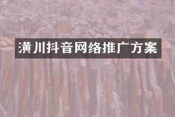 潢川抖音网络推广方案