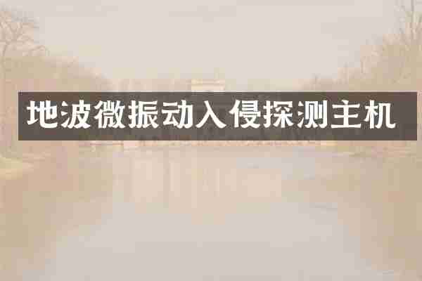 地波微振动入侵探测主机