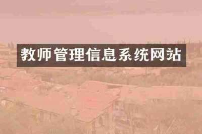 教师管理信息系统网站