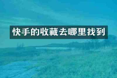 快手的收藏去哪里找到