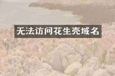 无法访问花生壳域名
