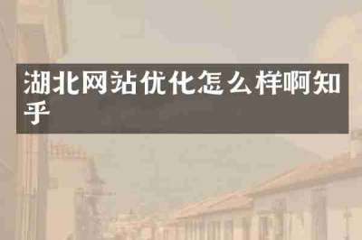 湖北网站优化怎么样啊知乎