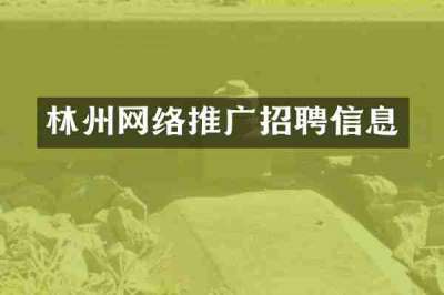 林州网络推广招聘信息