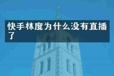 快手林度为什么没有直播了