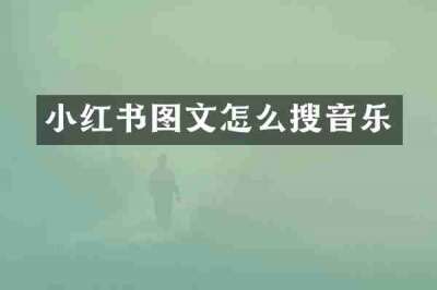 小红书图文怎么搜音乐
