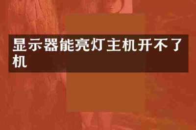 显示器能亮灯主机开不了机