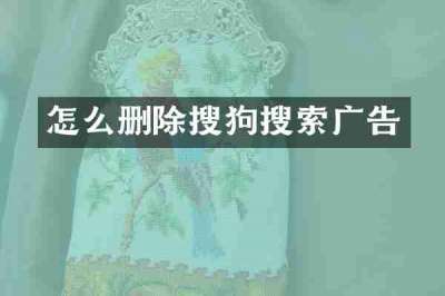 怎么删除搜狗搜索广告