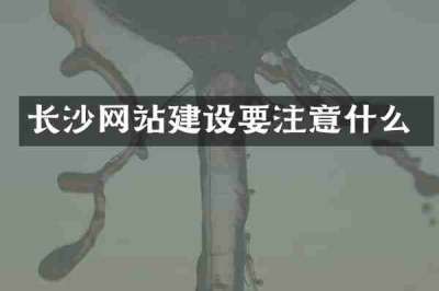 长沙网站建设要注意什么