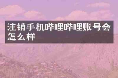 注销手机哔哩哔哩账号会怎么样