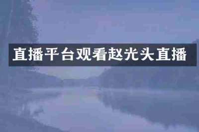 直播平台观看赵光头直播