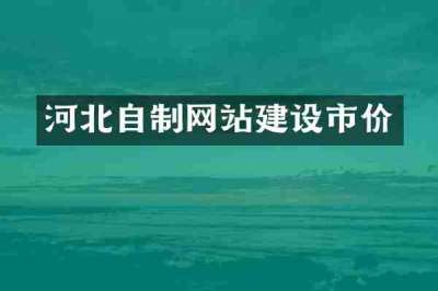 河北自制网站建设市价