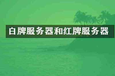 白牌服务器和红牌服务器