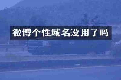 微博个性域名没用了吗