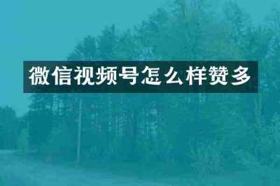 微信视频号怎么样赞多