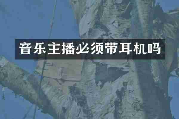 音乐主播必须带耳机吗