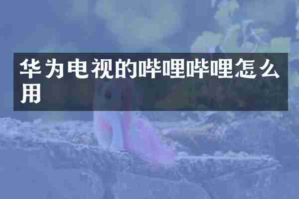 华为电视的哔哩哔哩怎么用