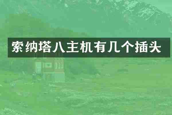 索纳塔八主机有几个插头