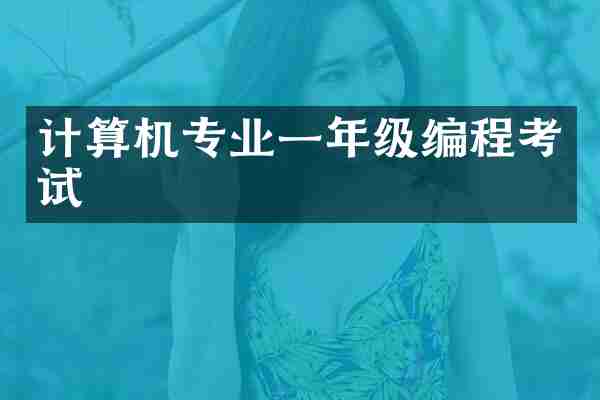 计算机专业一年级编程考试