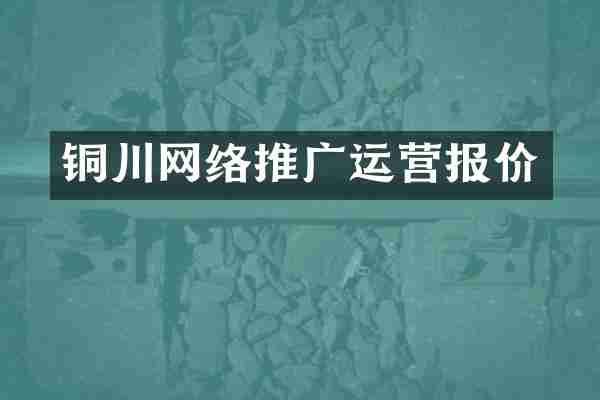 铜川网络推广运营报价