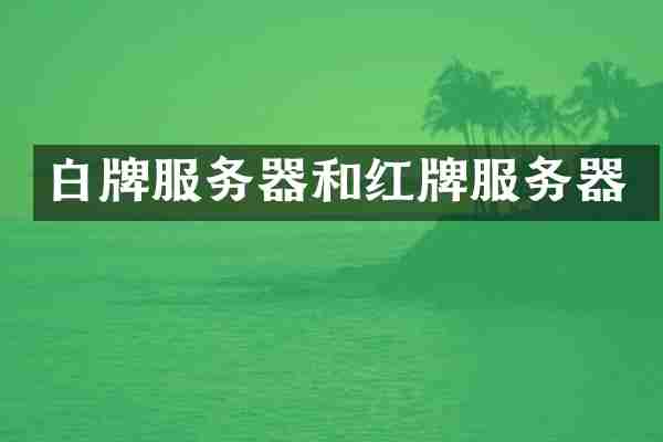 白牌服务器和红牌服务器