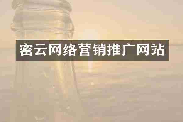 密云网络营销推广网站