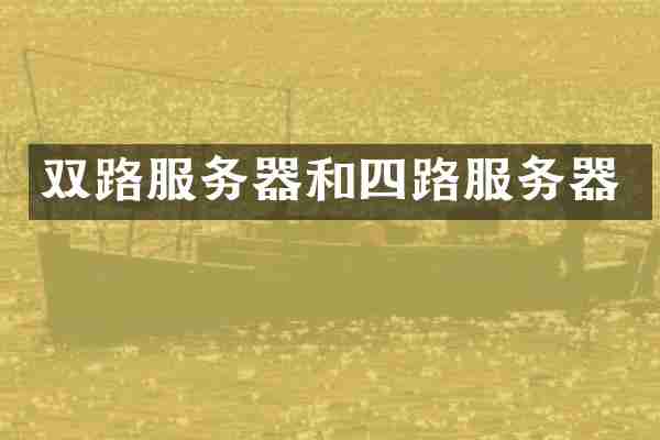 双路服务器和四路服务器