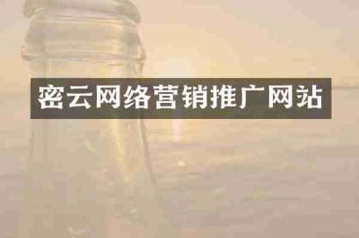 密云网络营销推广网站