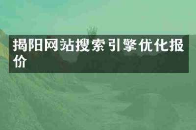 揭阳网站搜索引擎优化报价