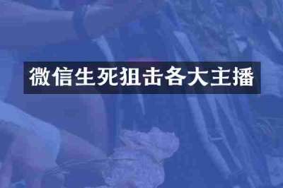 微信生死狙击各大主播