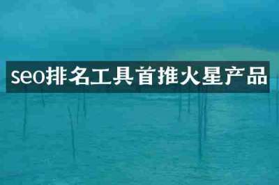 seo排名工具首推火星产品
