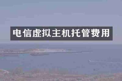 电信虚拟主机托管费用