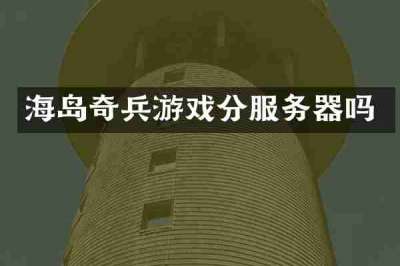海岛奇兵游戏分服务器吗